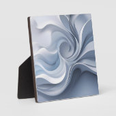 Spiral Elegance - Abstrakter Vortex Kunst in Weiß Fotoplatte (Vorderseite)