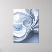 Spiral Elegance - Abstrakter Vortex Kunst in Weiß 