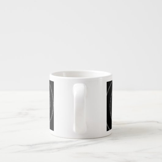 Spiral for Pi on Black Style Espressotasse (Rückseite)