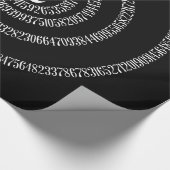 Spiral for Pi on Black Style Geschenkpapier (Ecke)