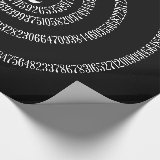Spiral for Pi on Black Style Geschenkpapier (Ecke)