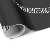 Spiral for Pi on Black Style Geschenkpapier (Rolleneckpunkt)