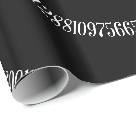 Spiral for Pi on Black Style Geschenkpapier (Rolleneckpunkt)