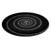 Spiral for Pi on Black Style Schneidebrett (Ecke)