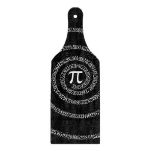 Spiral for Pi on Black Style Schneidebrett