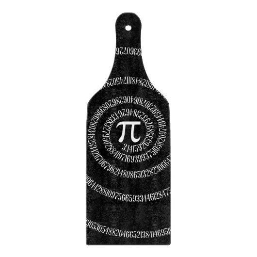 Spiral for Pi on Black Style Schneidebrett (Vorderseite)