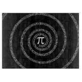 Spiral for Pi on Black Style Schneidebrett (Vorderseite)