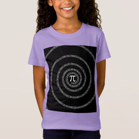 Spiral for Pi on Black Style T-Shirt (Vorderseite)