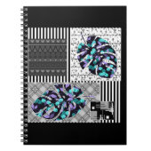 Spiral Foto Notebook Abstrakte Patchwork-Quiltieru Notizblock (Vorderseite)