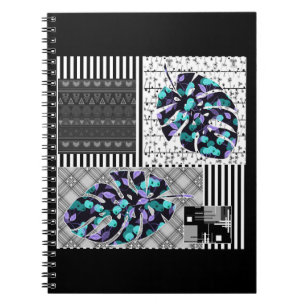 Spiral Foto Notebook Abstrakte Patchwork-Quiltieru Notizblock