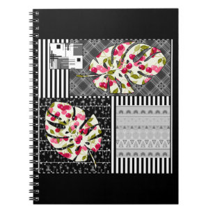 Spiral Foto Notebook Abstrakte Patchwork-Quiltieru Notizblock