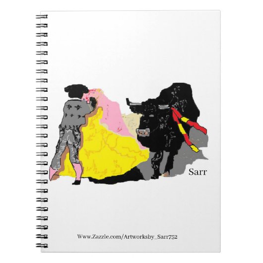 Spiral Foto Notebook : Bullfighter Notizblock (Vorderseite)