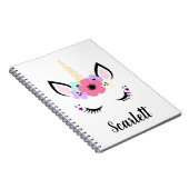 Spiral-Foto-Notebook - Einhornkopf Notizblock (Rechte Seite)