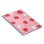 Spiral-Foto-Notebook, Erdbeere, Rosa Notizblock (Rechte Seite)