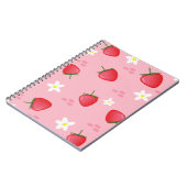 Spiral-Foto-Notebook, Erdbeere, Rosa Notizblock (Linke Seite)