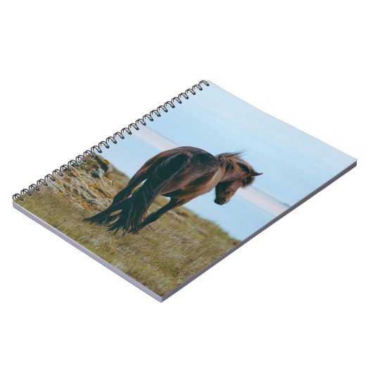 Spiral Foto Notebook - Landschaftliches Pferd Notizblock (Linke Seite)