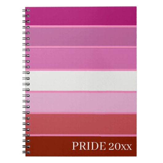 Spiral-Foto-Notebook - Lesben-Pride-Flag Notizblock (Vorderseite)