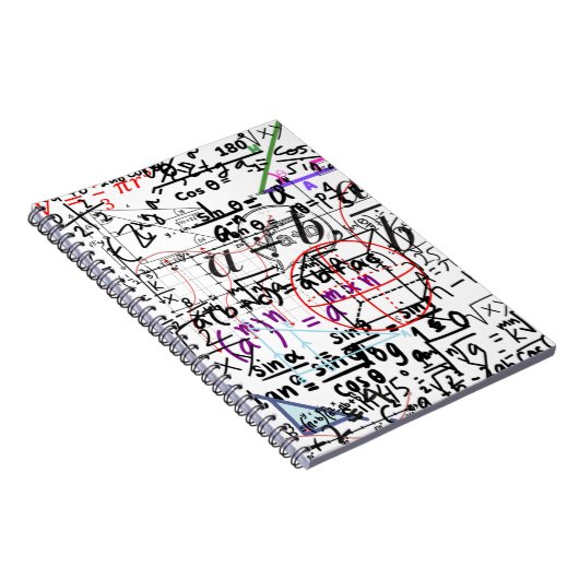Spiral Foto Notebook-Mathematik gemustert Notizblock (Rechte Seite)