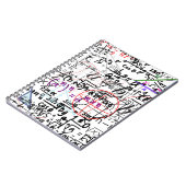 Spiral Foto Notebook-Mathematik gemustert Notizblock (Linke Seite)
