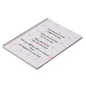 Spiral Foto Notebook mit inspirierendem Gedicht Notizblock (Linke Seite)