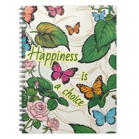 Spiral-Foto-Notebook mit Schmetterlingen Notizblock (Vorderseite)