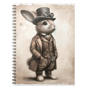 Spiral Foto Notebook mit Steampunk Rabbit Notizblock
