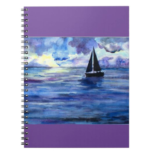 Spiral Foto Notebook Sailing Nautical Notizblock (Vorderseite)