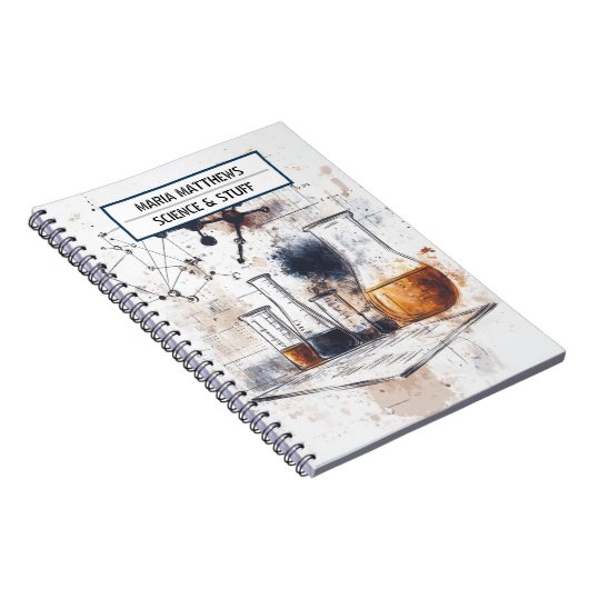 Spiral Foto Notebook zum Thema Wissenschaft und Ch Notizblock (Rechte Seite)