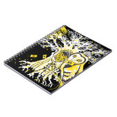 Spiral-Foto-Notizbuch – Urban Tree Owl & Wealth Notizblock (Linke Seite)