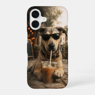 Spiral-Foto-NotizbuchVintage Retro-Hund-Wandkunst iPhone 16 Hülle