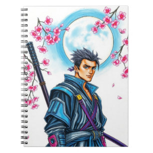 Spiral Fotonotizbuch Ehrenhafter Samurai – Kirschb Notizblock