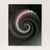 Spiral-Fraktal auf einem Sternenhimmel Puzzle (Vertikal)