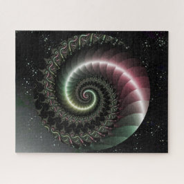 Spiral-Fraktal auf einem Sternenhimmel Puzzle