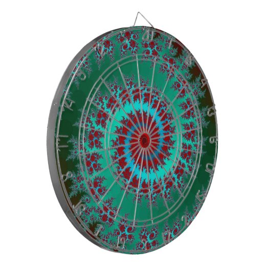 Spiral Fraktal Dart Board Dartscheibe (Vorderseite Links)