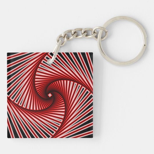 Spiral-Fraktal-Muster Schlüsselanhänger (Rückseite)
