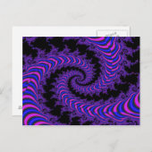 Spiral-Fraktal Postkarte (Vorne/Hinten)