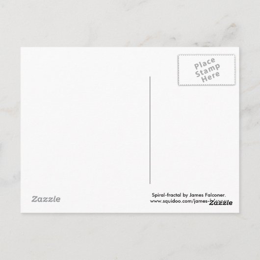 Spiral-Fraktal Postkarte (Rückseite)