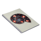 Spiral Galaxy Beach Ball Planets Funny Astronomie Notizblock (Rechte Seite)