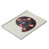 Spiral Galaxy Beach Ball Planets Funny Astronomie Notizblock (Linke Seite)