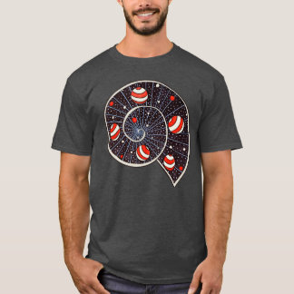 Spiral Galaxy Beach Ball Planets Funny Astronomie T-Shirt