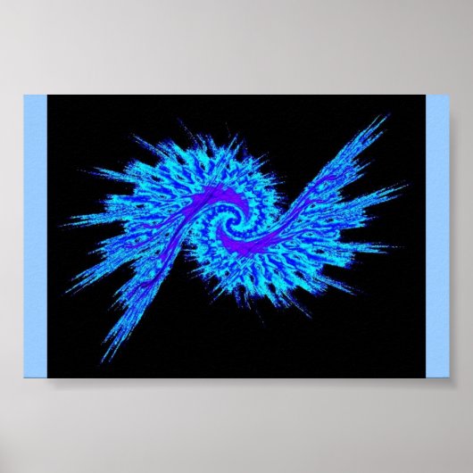 Spiral Galaxy Blue Poster (Vorne)