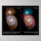 Spiral Galaxy M51 Whirlpool Galaxy Poster/Print Poster (Vorne)