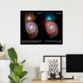 Spiral Galaxy M51 Whirlpool Galaxy Poster/Print Poster (Heimbüro)