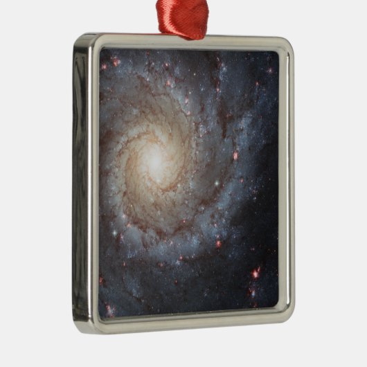Spiral Galaxy M74 Space Photo Ornament Aus Metall (Rechts)
