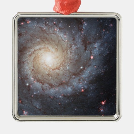 Spiral Galaxy M74 Space Photo Ornament Aus Metall (Vorne)