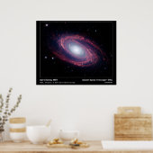 Spiral Galaxy M81 - Spitzer Space Teleskop Poster (Küche)