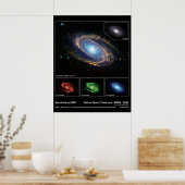 Spiral Galaxy M81 - Spitzer Space Teleskop Poster (Küche)