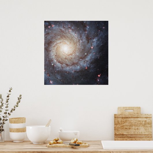 Spiral Galaxy Messier 74 (M74) | NGC 628 | Hubble Poster (Küche)