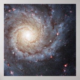 Spiral Galaxy Messier 74 (M74) | NGC 628 | Hubble Poster