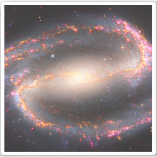 Spiral Galaxy Ngc 1300. Aufkleber (Vorderseite)